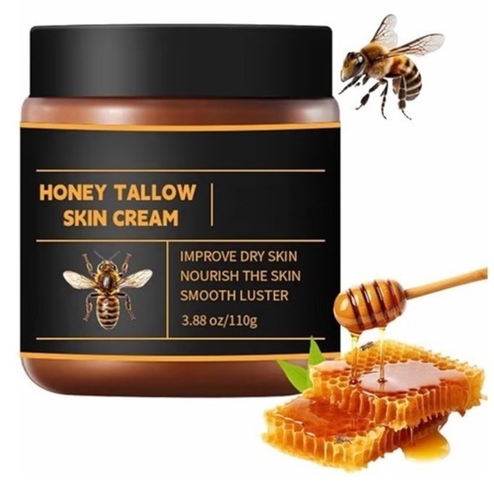 Qanzire Honey Tallow Skin Cream 3.88oz Rich Honey & Milk Essence Sealed Exp 2028